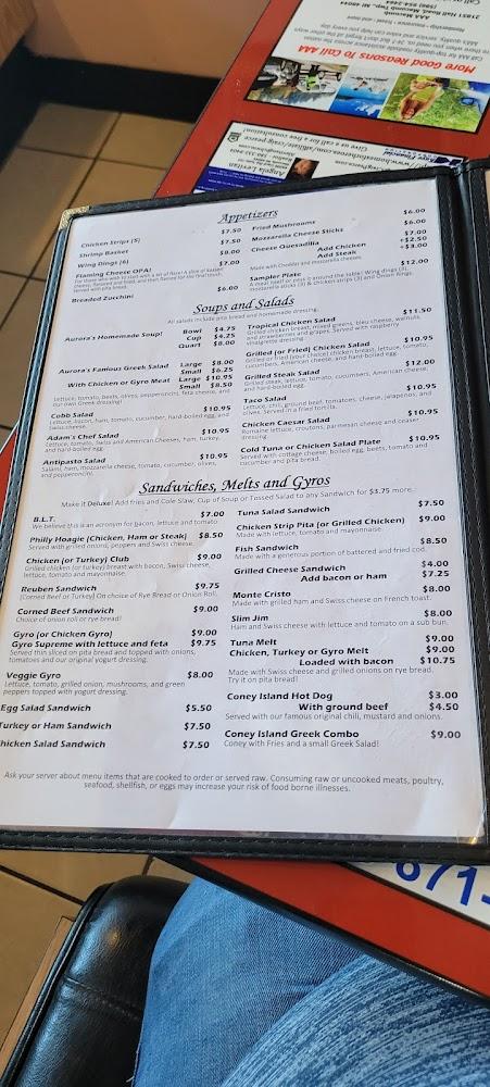 Aurora's Family Restaurant Menu image 4